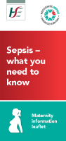 Maternity Patient Sepsis Information Booklet front page preview
              