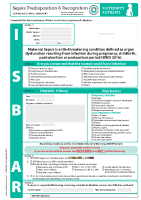 Maternity Sepsis Form 2020 front page preview
              