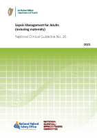 National Clinical Guideline No 26 - Sepsis Management for Adults (including maternity) 2021 front page preview
              
