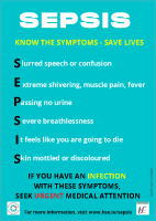 Sepsis Awareness A4 Poster front page preview
              