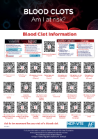 Blood Clot Alert Poster with QR Codes for different languages front page preview
              