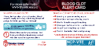 Blood Clot Alert Card front page preview
              
