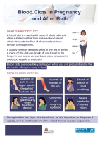 Blood Clots in Pregnancy and After Birth Poster front page preview
              