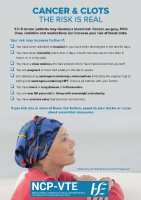 Patient educational poster: Cancer Associated Thrombosis front page preview
              