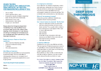 Patient educational material: Deep Vein Thrombosis front page preview
              