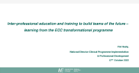 Inter - professional education & training to build teams of the future  front page preview
              