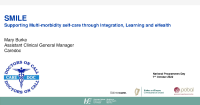 SMILE- Supporting Multi morbidity self care though Integration, Learning and eHealth front page preview
              