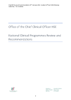 Chief Clinical Officer, National Clinical Programmes Review and Recommendations 2019 front page preview
              