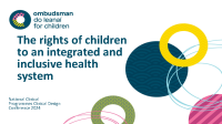 Nuala Ward - The Rights of Children to an Integrated and Inclusive Health System front page preview
              
