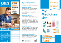 My Medicines List front page preview
              