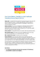 National Transition of Care Your Voice Matters Survey Report front page preview
              