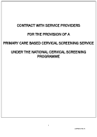 Cervical Screening Contract with Service Providers (Corporate Entities) front page preview
              