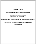 Cervical Screening GP Contract front page preview
              