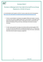 Guidance Note 6 Guidance on COVID vaccination following allergic reaction in past front page preview
              