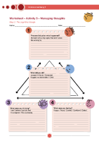 Worksheet - Activity 5 - Managing thoughts front page preview
              