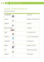 Worksheet -Contents of cigarette smoke front page preview
              