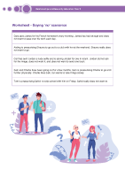 Worksheet - Saying ‘no’ scenarios front page preview
              