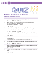 Worksheet - Sexual consent and the law quiz front page preview
              