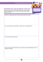 Worksheet - Pop music through the camera lens front page preview
              
