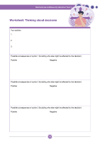 Worksheet - Thinking about decisions front page preview
              