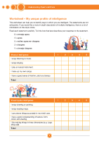 Worksheet - My unique profile of intelligence front page preview
              