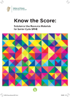 Know the Score. Substance Use Materials for Senior Cycle SPHE. front page preview
              