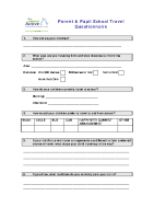 Parent & Pupil School Travel Questionnaire front page preview
              
