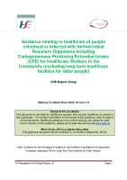 Guidance for community healthcare workers caring for people colonised or infected with antimicrobial resistant organisms including CPE front page preview
              