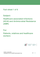 Fact sheet 1: Healthcare associated infections (HCAI) and Antimicrobial Resistance  front page preview
              