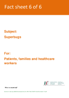 Fact sheet 6: Superbugs  front page preview
              