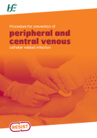 Procedure for prevention of PVC and CVC related infection Guidance Booklet front page preview
              