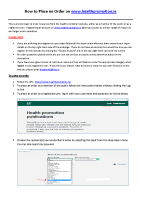 Guide on 'How to place an order healthpromotion front page preview
              