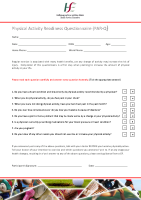 Physical Activity Readiness Questionnaire front page preview
              
