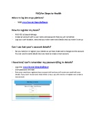 FAQ Registering and Logging Steps front page preview
              