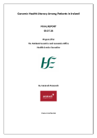 NGGO Genomic Health Literacy Among Patients in Ireland Report 2024 front page preview
              
