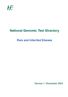 National Genomic Test Directory front page preview
              
