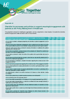 Better Together Appendix 12 Checklist for patient engagement Policy Level front page preview
              