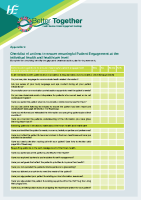 Better Together Appendix 9 Individual Healthcare level checklist patient engagement front page preview
              
