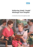 NHS Achieving timely 'simple discharge' from hospital front page preview
              