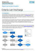 NHS Rapid Improvement Guide Criteria Led Discharge front page preview
              