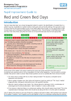 NHS Rapid Improvement Guide to Red and Green Days front page preview
              