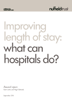 Nuffield Trust: Improving Length of Stay – What can hospitals do? front page preview
              