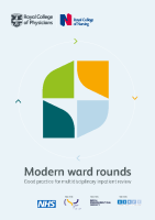 RCP and RCN Modern Ward Rounds - Good Practice for Multidisciplinary Impatient Review Guidance front page preview
              