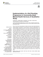 Frontiers Implementation of a Quit Smoking Programme front page preview
              