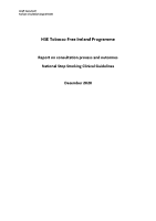 HSE Tobacco Free Ireland Programme Consultation Report Dec 2020 front page preview
              