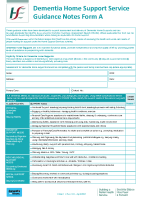 Dementia Home Support Service Guidance Notes Form A front page preview
              
