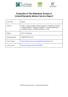 Evaluation of the Alzheimer Society of Ireland Dementia Adviser Service Report front page preview
              