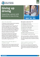 Giving Up Driving: Supporting a Person with Dementia to Stop Driving front page preview
              