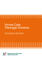 Home Care Package Scheme Information Booklet front page preview
              