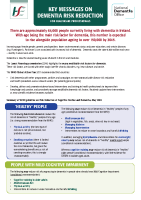 Key Messages on Dementia Risk Reduction for Healthcare Professionals front page preview
              